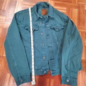 Green Denim Trucker Jacket